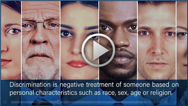 Discrimination & Harassment w Play Button